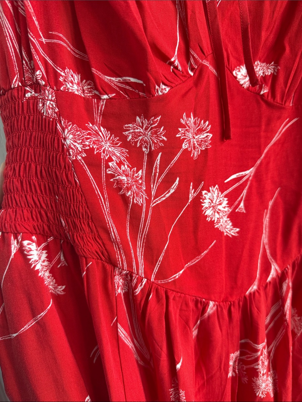 Torrid Red Floral Maxi Sun Dress with Pockets! - Picture 3 of 6